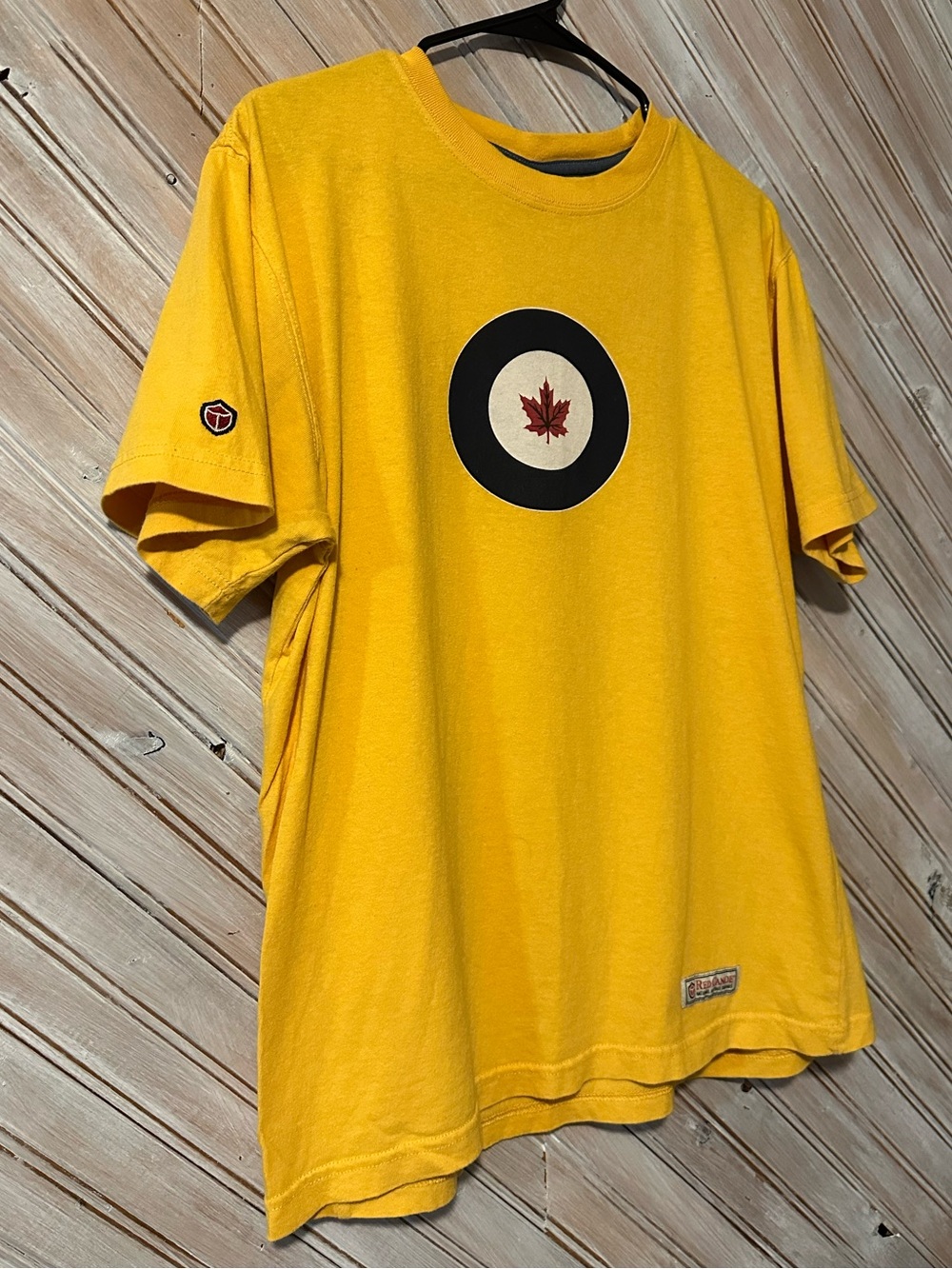 Red Canoe National Heritage Brands Vintage Deep Mustard Yellow Retro T Shirt - Picture 2 of 7